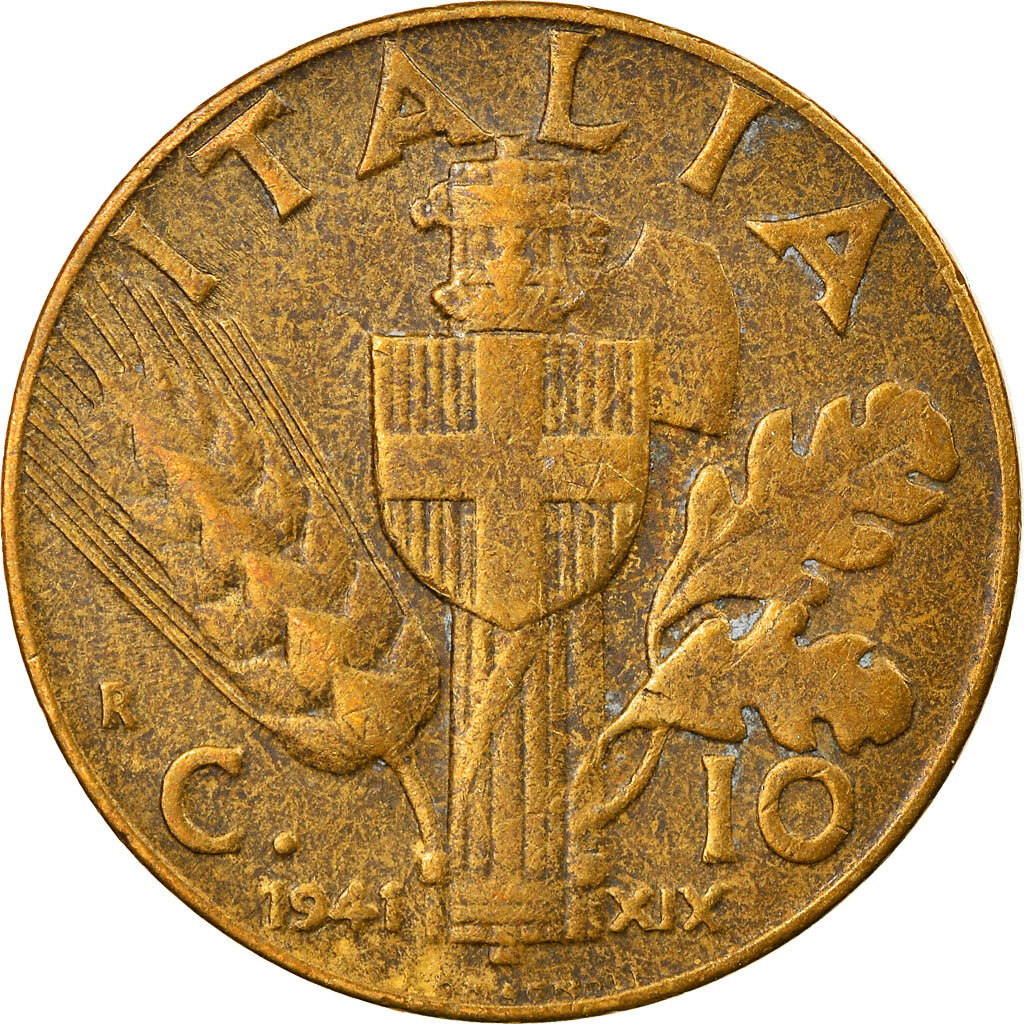 Münze, Italien, Vittorio Emanuele III, 10 Centesimi, 1941, Rome, SS