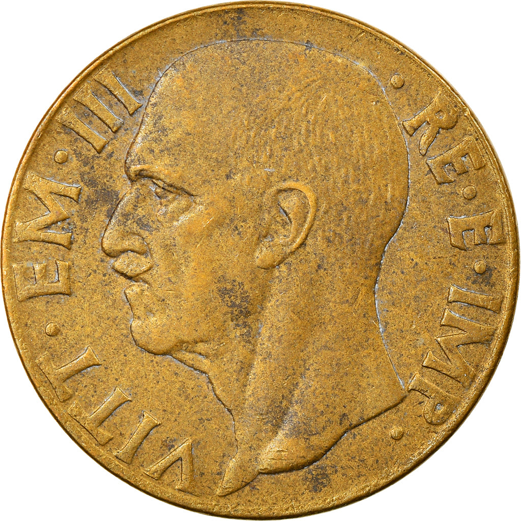 Monnaie, Italie, Vittorio Emanuele III, 10 Centesimi, 1943, Rome, TTB