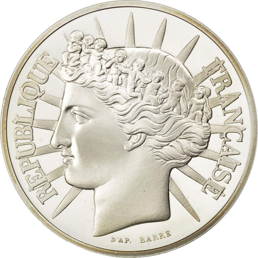 Coin, France, 100 Francs, 1988, MS(65-70), Silver, KM:966a