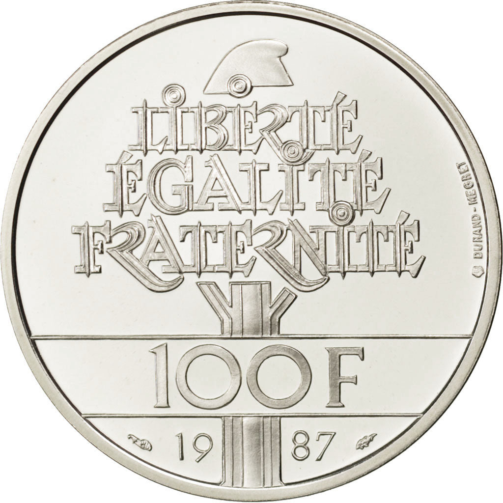 FRANCE, 100 Francs, 1987, KM #962a, MS(65-70), Silver, 15.00