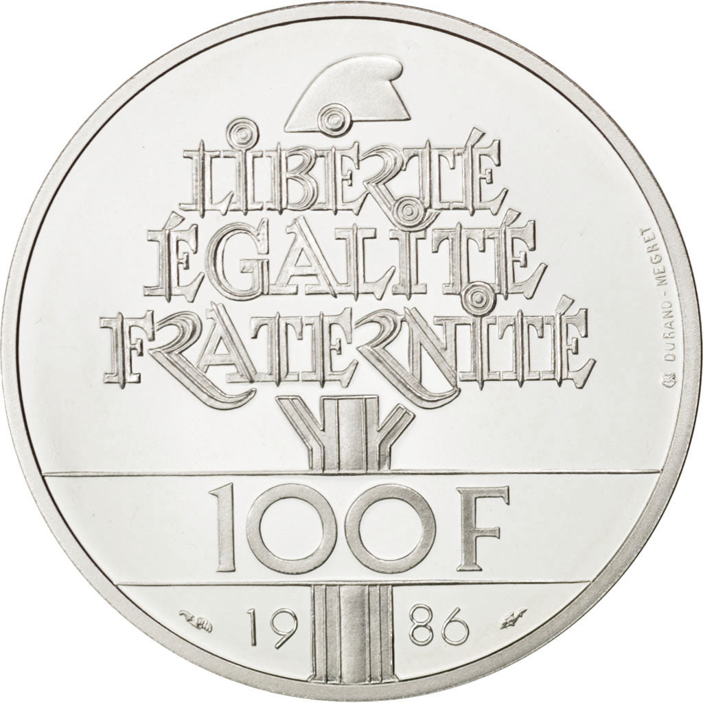 Coin, France, 100 Francs, 1986, MS(65-70), Silver, KM:960a