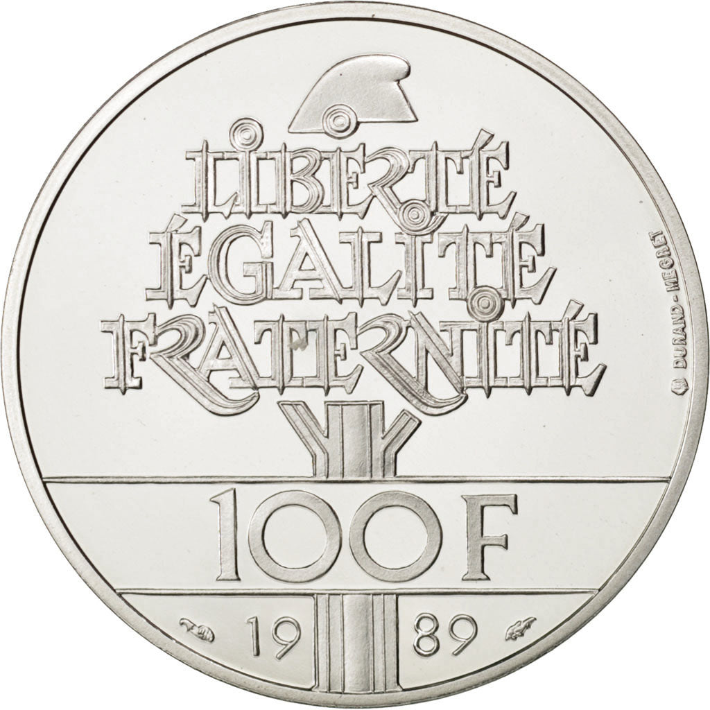 FRANCE, 100 Francs, 1989, KM #970a, MS(65-70), Silver, 15.00