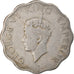 Moneda, INDIA BRITÁNICA, George VI, Anna, 1947, MBC, Cobre - níquel, KM:538