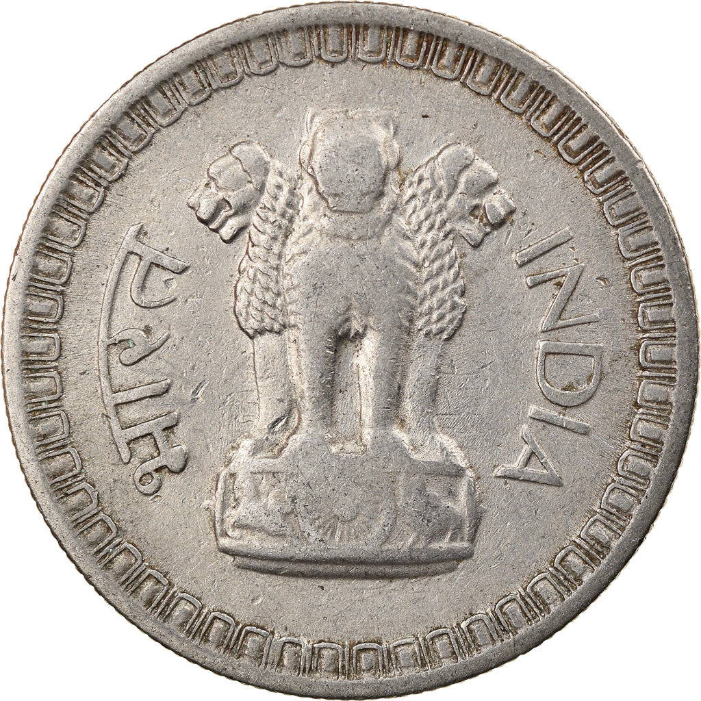 Coin, INDIA-REPUBLIC, 50 Naye Paise, 1963, EF(40-45), Nickel, KM:55