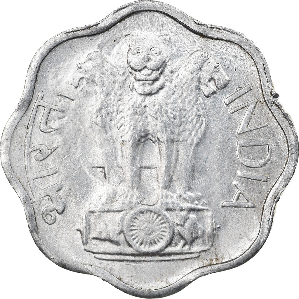 Coin, INDIA-REPUBLIC, 2 Paise, 1973, EF(40-45), Aluminum, KM:13.6