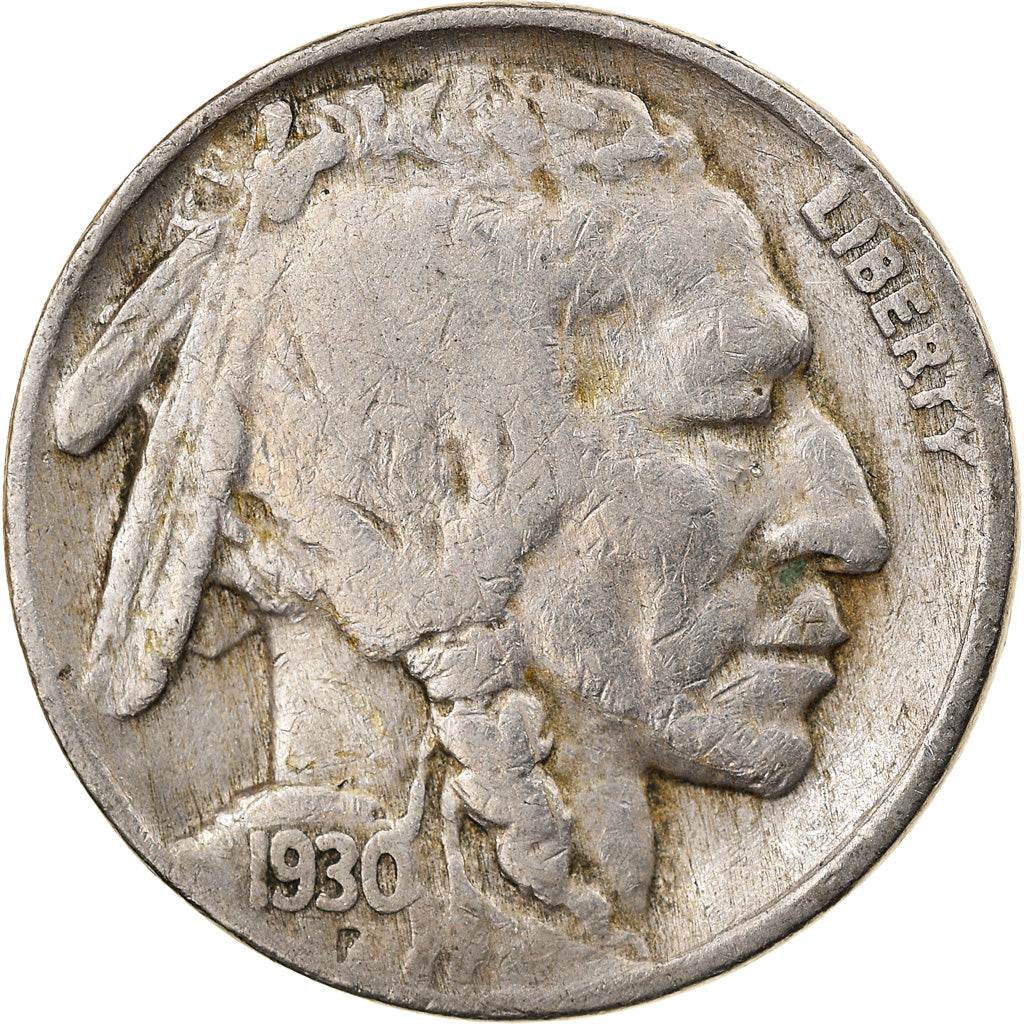 Moneda, Estados Unidos, Buffalo Nickel, 5 Cents, 1930, U.S. Mint, Philadelphia