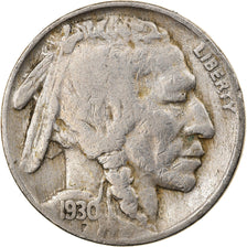 Moneda, Estados Unidos, Buffalo Nickel, 5 Cents, 1930, U.S. Mint, Philadelphia