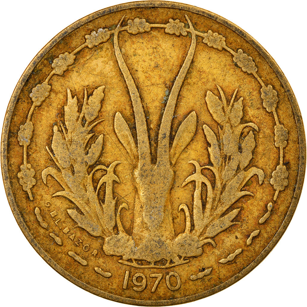 Munten, West Afrikaanse Staten, 10 Francs, 1970, ZF, Aluminum-Nickel-Bronze