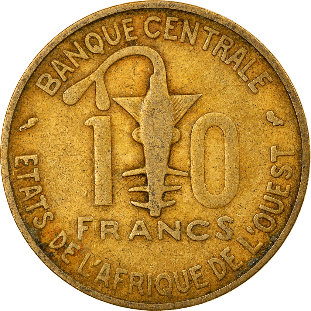 Munten, West Afrikaanse Staten, 10 Francs, 1970, ZF, Aluminum-Nickel-Bronze