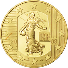 France, 10 Euro, 2008, MS(65-70), Gold, 8.45