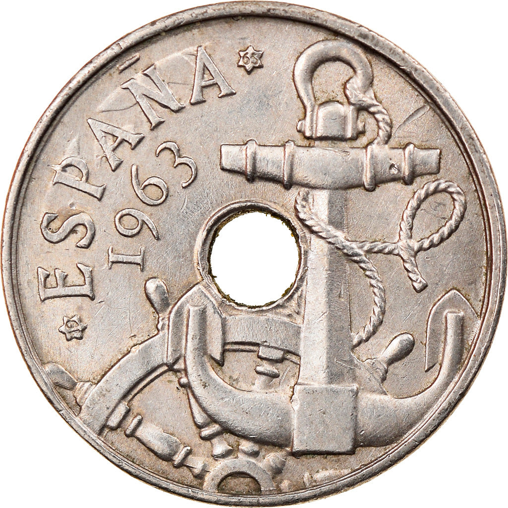 Coin, Spain, Francisco Franco, caudillo, 50 Centimos, 1963, EF(40-45)