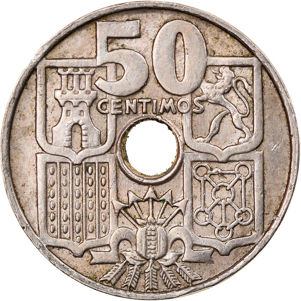 Coin, Spain, Francisco Franco, caudillo, 50 Centimos, 1963, EF(40-45)