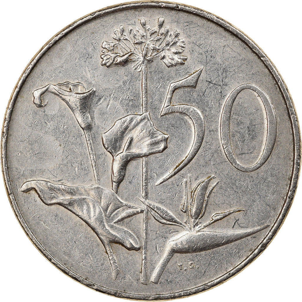 Moneta, Południowa Afryka, 50 Cents, 1978, EF(40-45), Nikiel, KM:87
