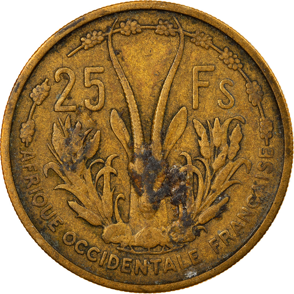 Monnaie, French West Africa, 25 Francs, 1956, TTB, Aluminum-Bronze, KM:7