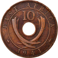 Moneda, ESTE DE ÁFRICA, George VI, 10 Cents, 1941, MBC, Bronce, KM:26.1