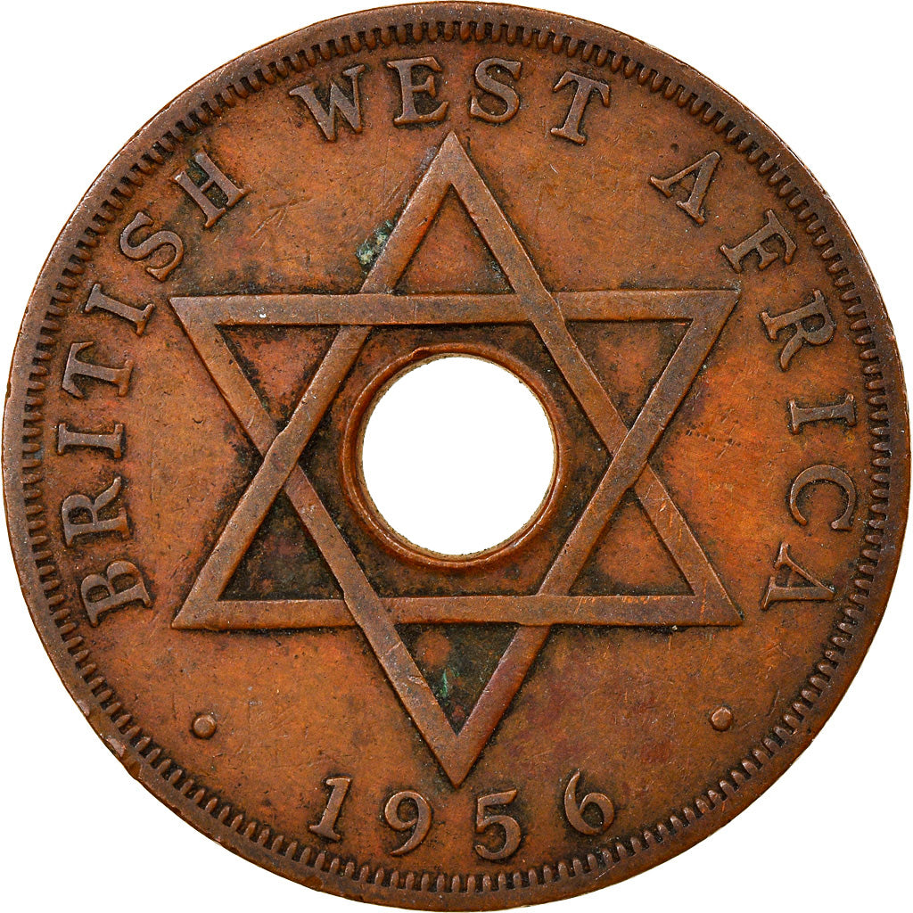Coin, BRITISH WEST AFRICA, Elizabeth II, Penny, 1956, EF(40-45), Bronze, KM:33