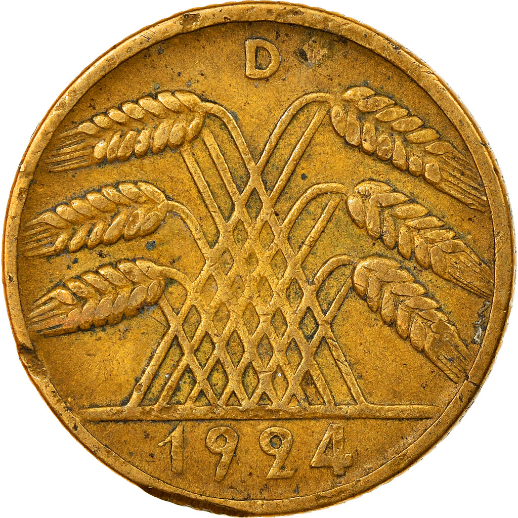 Coin, GERMANY, WEIMAR REPUBLIC, 10 Reichspfennig, 1924, Munich, EF(40-45)