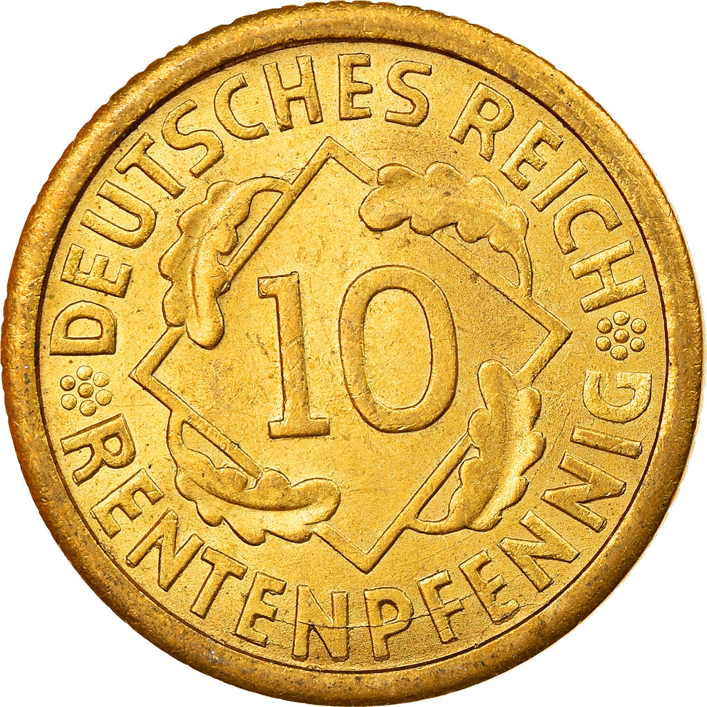 Moeda, ALEMANHA, REPÚBLICA DE WEIMAR, 10 Rentenpfennig, 1924, Berlin
