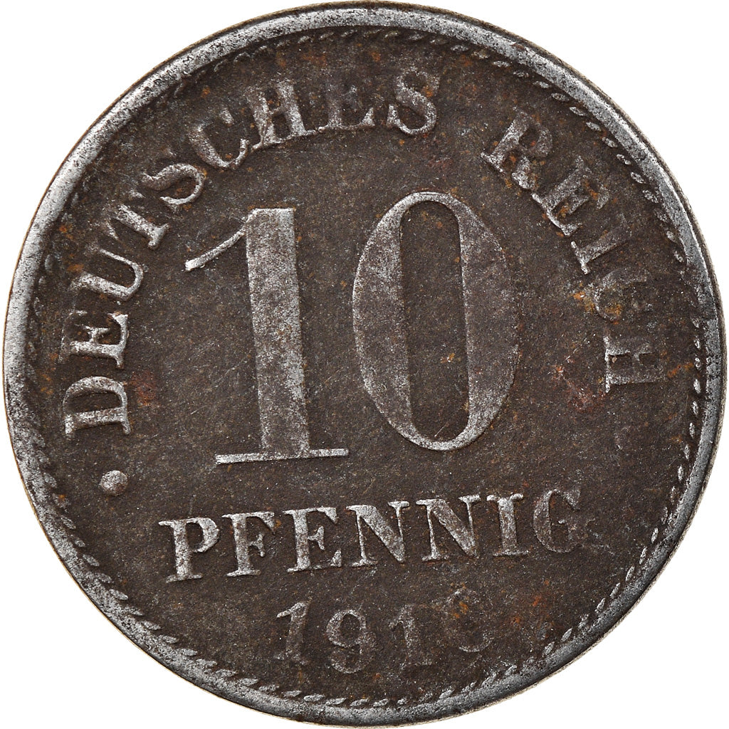 Moneda, ALEMANIA - IMPERIO, 10 Pfennig, 1916, Munich, MBC, Hierro, KM:20