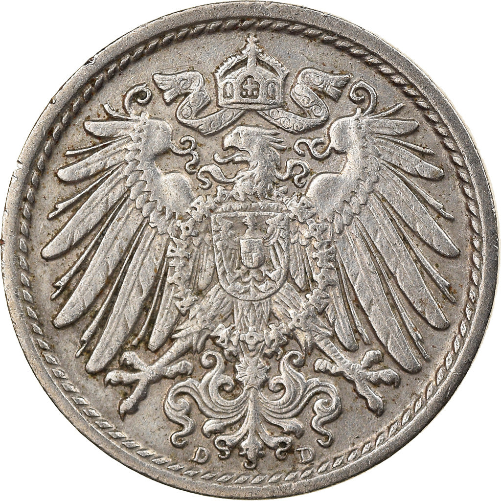 Coin, GERMANY - EMPIRE, Wilhelm II, 5 Pfennig, 1915, Munich, EF(40-45)