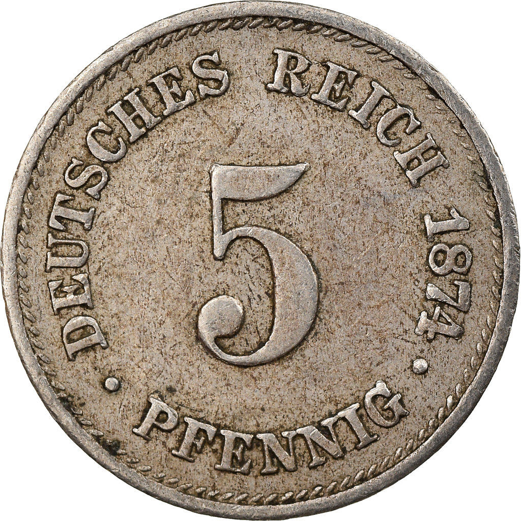 Coin, GERMANY - EMPIRE, Wilhelm I, 5 Pfennig, 1874, Vienne, EF(40-45)