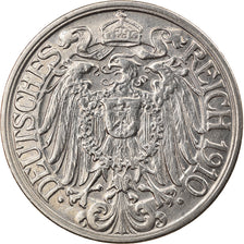 Coin, GERMANY - EMPIRE, Wilhelm II, 25 Pfennig, 1910, Berlin, AU(55-58), Nickel