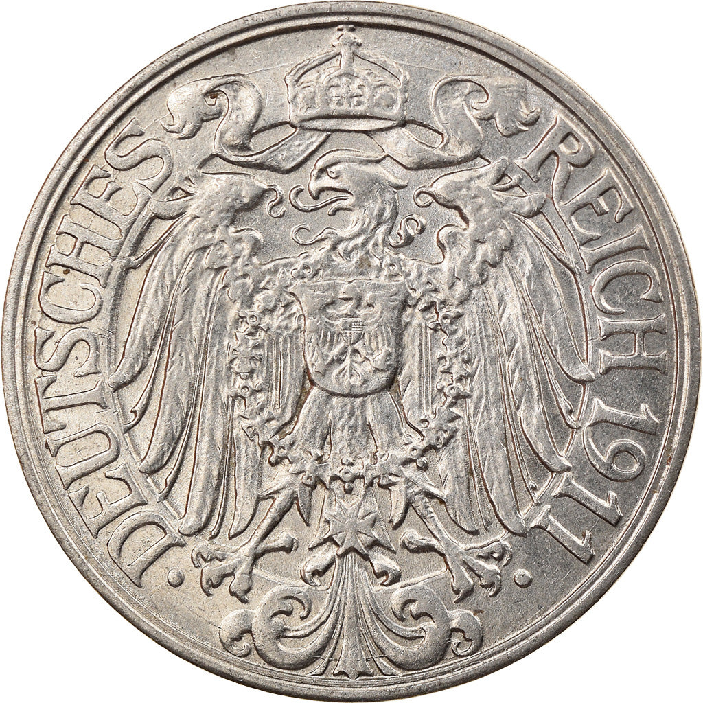 Munten, DUITSLAND - KEIZERRIJK, Wilhelm II, 25 Pfennig, 1911, Berlin, ZF