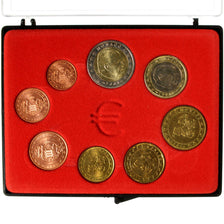 Monaco, 1 Cent to 2 Euro, 2001, AU(55-58), 0.00