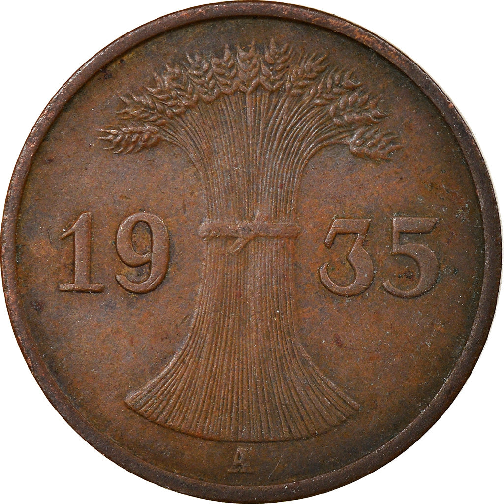Coin, GERMANY, WEIMAR REPUBLIC, Reichspfennig, 1935, Berlin, EF(40-45), Bronze