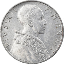Moneta, PAŃSTWO WATYKAŃSKIE, Pius XII, 5 Lire, 1957, EF(40-45), Aluminium
