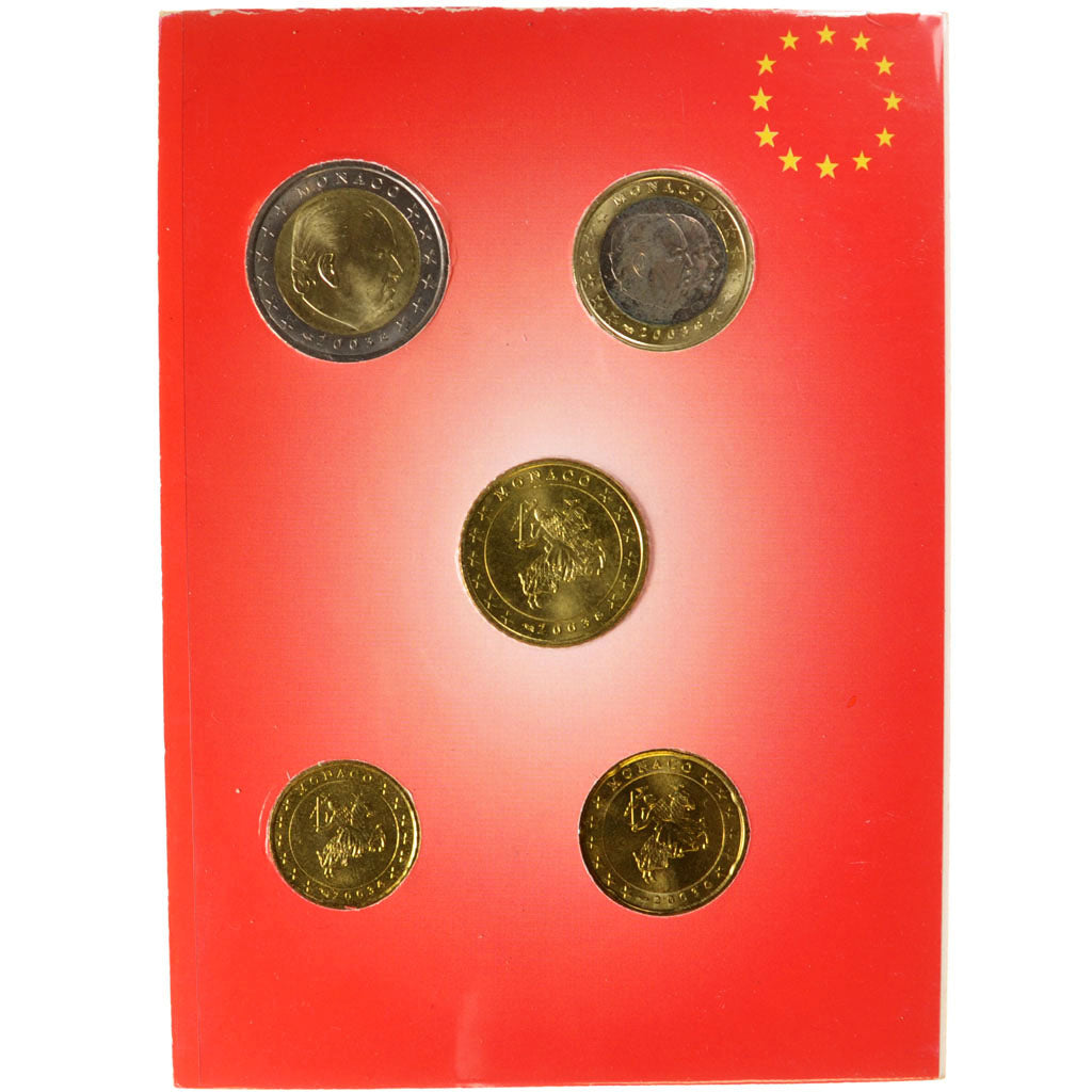 Monaco, 10 Cents to 2 Euro, 2003, AU(55-58), 0.00