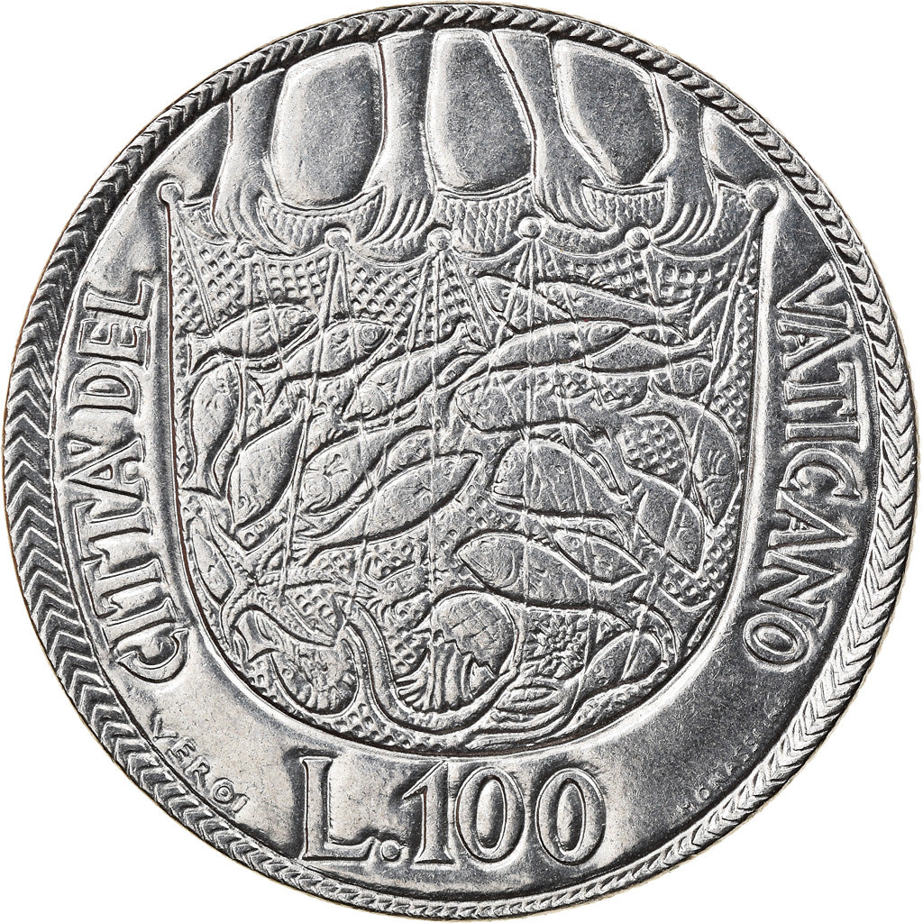 Moneta, CITTÀ DEL VATICANO, Paul VI, 100 Lire, 1975, SPL-, Acciaio