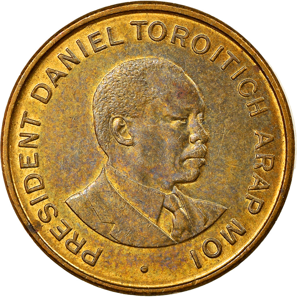 Coin, Kenya, 50 Cents, 1995, EF(40-45), Brass plated steel, KM:28