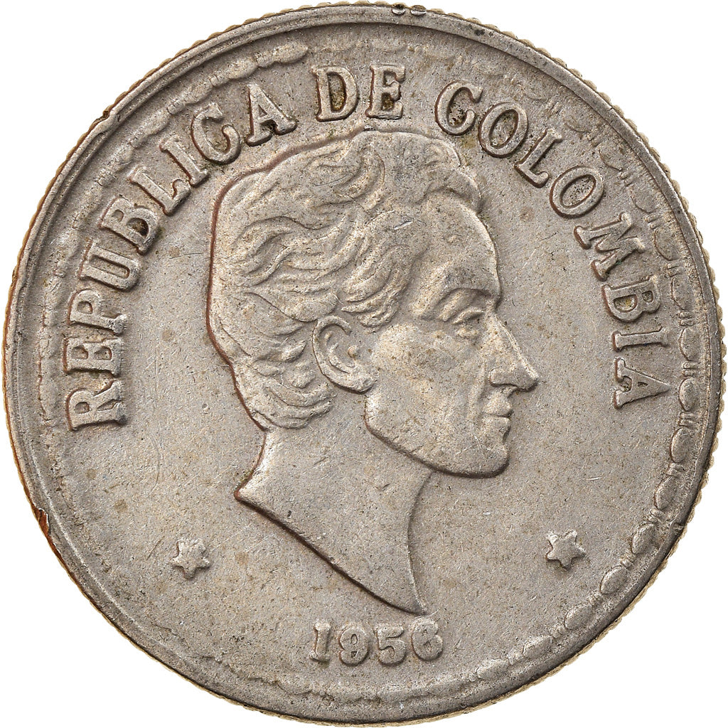 Coin, Mauritius, Elizabeth II, 5 Cents, 1956, EF(40-45), Bronze, KM:34