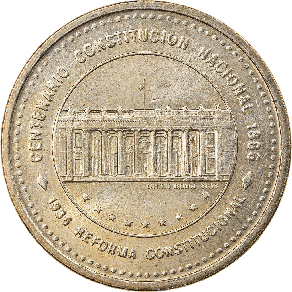 Coin, Colombia, 50 Pesos, 1989, EF(40-45), Copper-nickel, KM:272