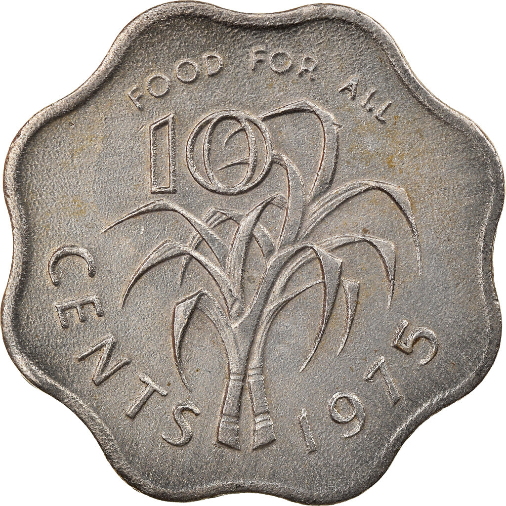 Monnaie, Swaziland, Sobhuza II, 10 Cents, 1975, British Royal Mint, TTB