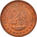 Moneta, Bolivia, 10 Centavos, 1965, BB, Acciaio ricoperto in rame, KM:188