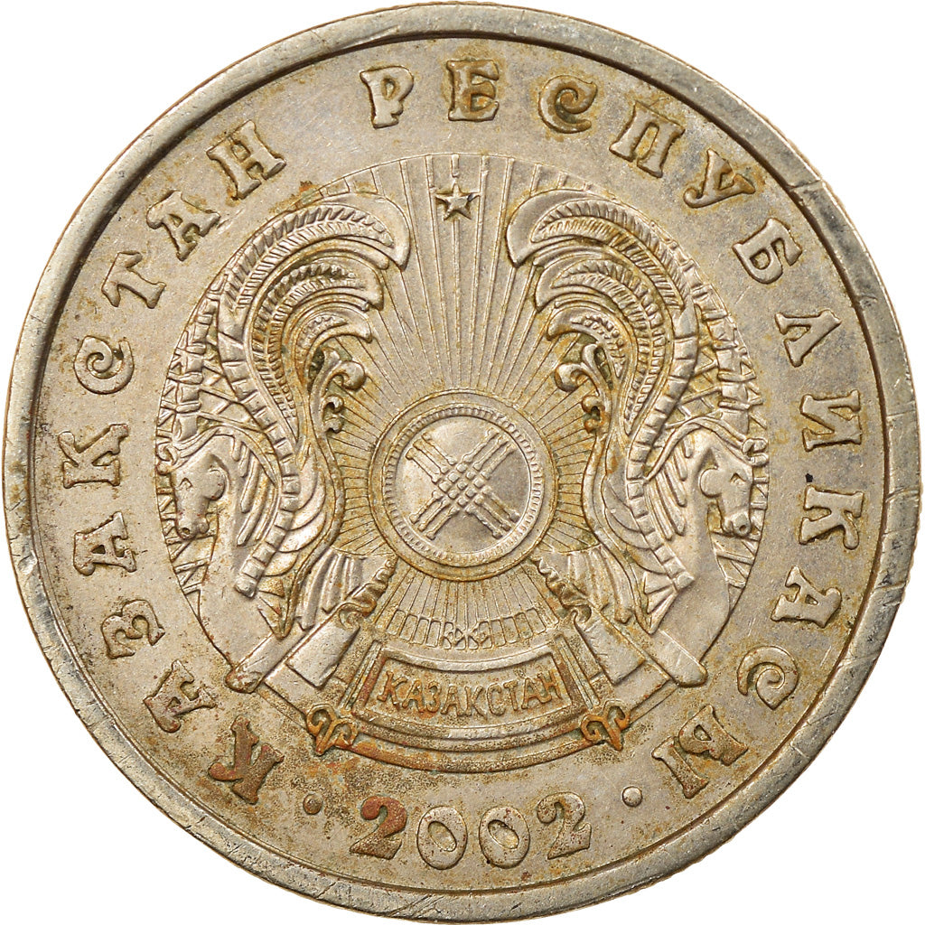 Monnaie, Kazakhstan, 20 Tenge, 2002, TTB, Copper-Nickel-Zinc, KM:26