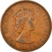 Coin, East Caribbean States, Elizabeth II, 2 Cents, 1962, EF(40-45), Bronze