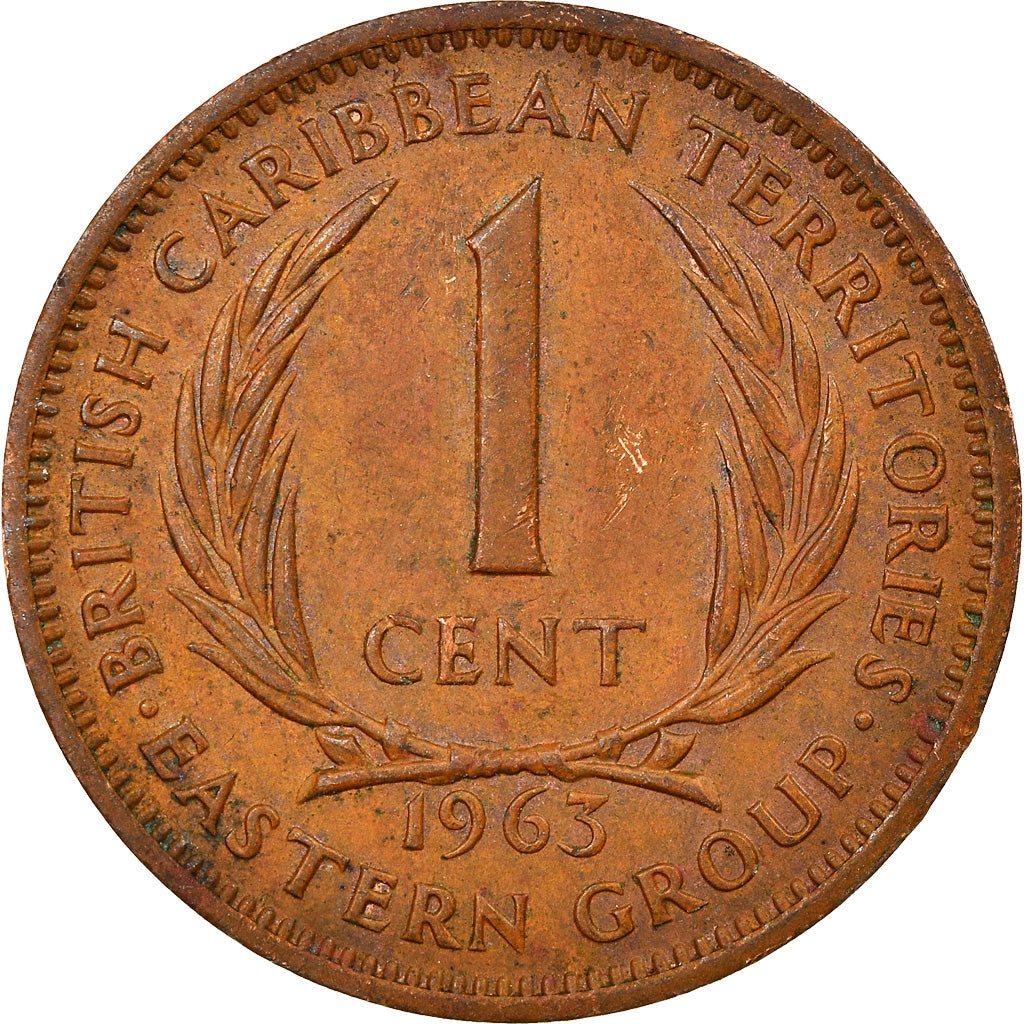 Moneta, Państwa Wschodnich Karaibów, Elizabeth II, Cent, 1963, EF(40-45)