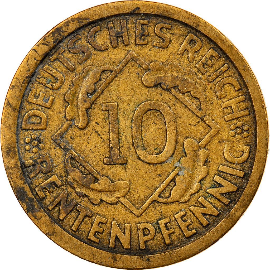 Moneta, NIEMCY, REP. WEIMARSKA, 10 Rentenpfennig, 1923, Berlin, EF(40-45)