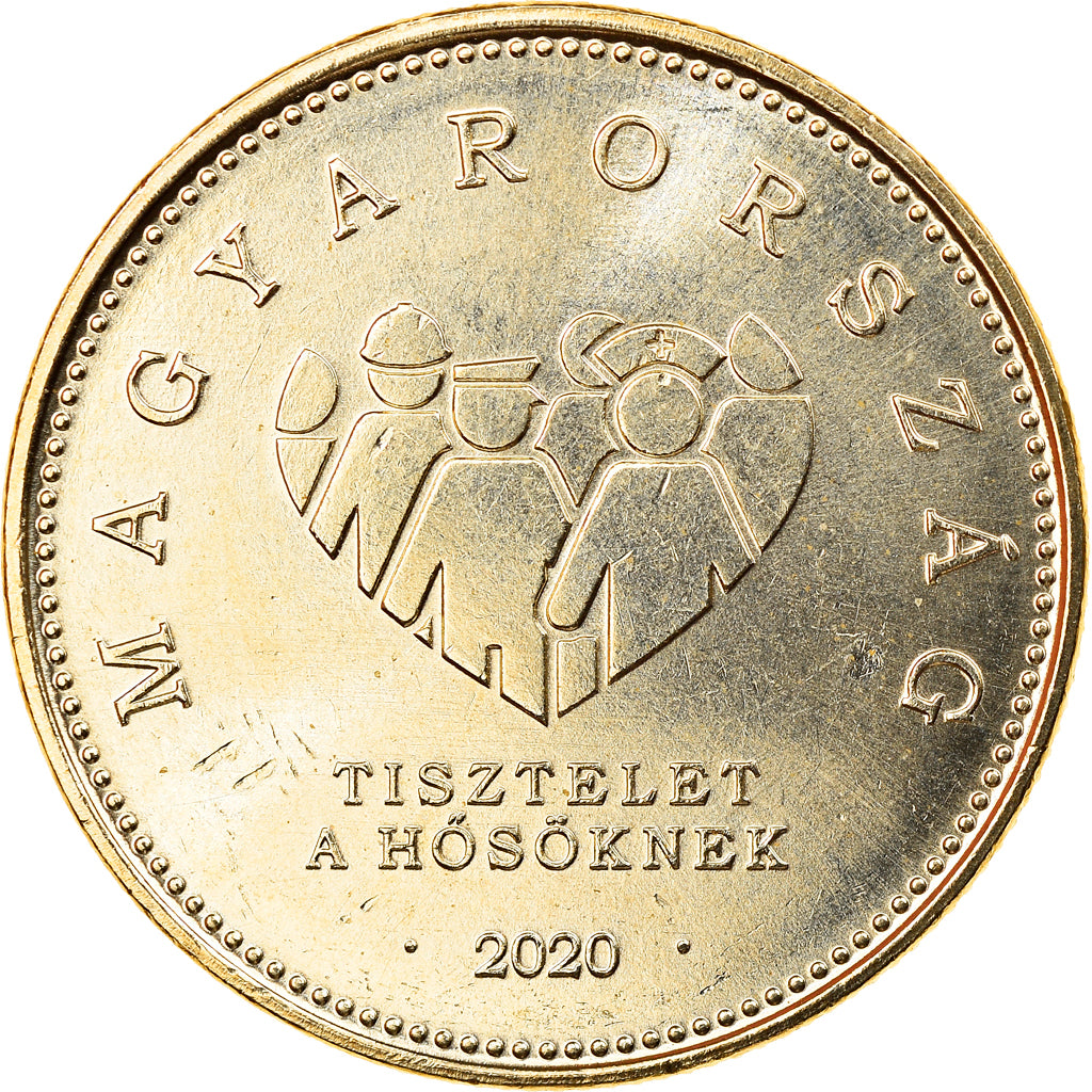 Coin, Hungary, Respect for heroes, 20 Forint, 2020, MS(63), Nickel-brass