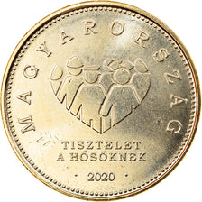 Coin, Hungary, Respect for heroes, 20 Forint, 2020, MS(63), Nickel-brass