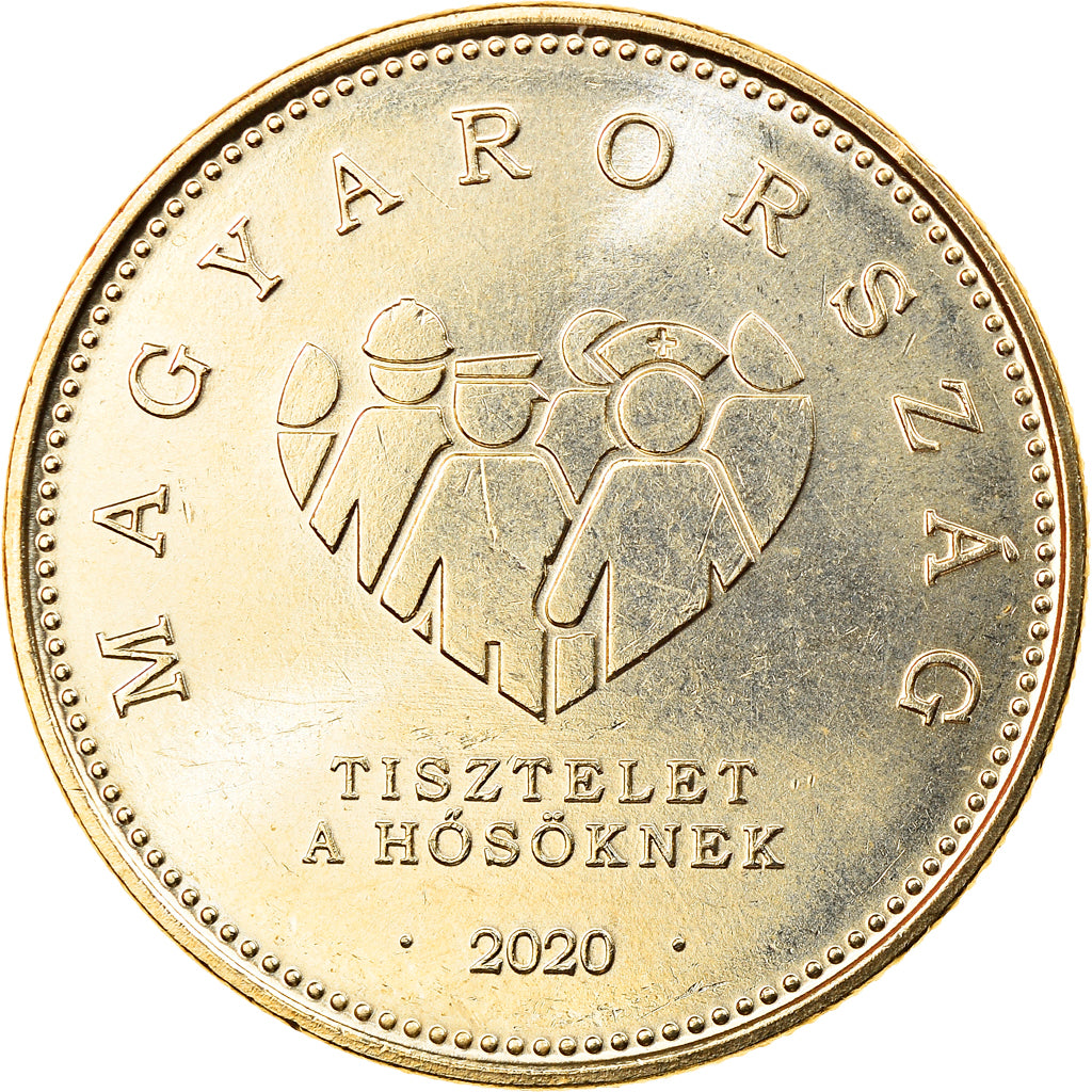 Coin, Hungary, Respect for heroes, 20 Forint, 2020, MS(63), Nickel-brass