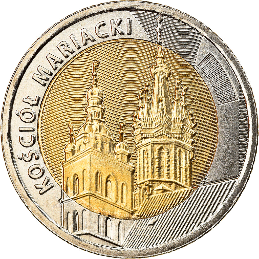 Coin, Poland, St. Mary's Basilica in Krakow, 5 Zlotych, 2020, MS(63)