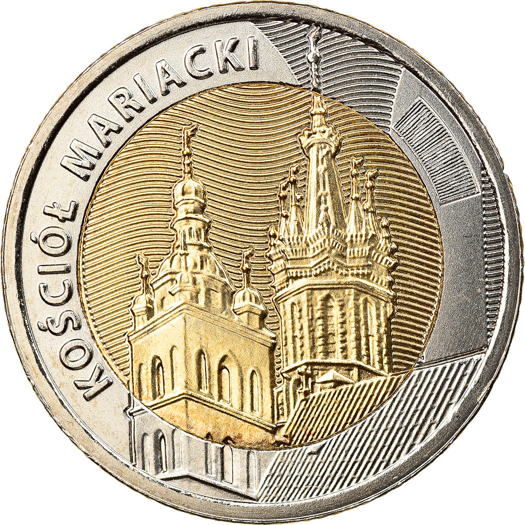 Monnaie, Pologne, St. Mary's Basilica in Krakow, 5 Zlotych, 2020, SPL