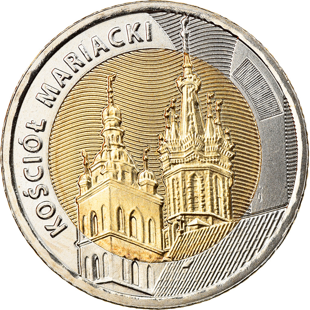 Monnaie, Pologne, St. Mary's Basilica in Krakow, 5 Zlotych, 2020, SPL