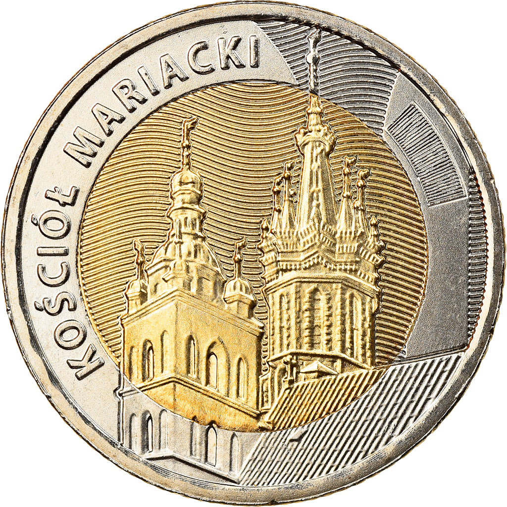 Coin, Poland, St. Mary's Basilica in Krakow, 5 Zlotych, 2020, MS(63)