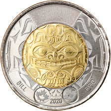 Coin, Canada, Bill Reid, 2 Dollars, 2020, MS(63), Bi-Metallic