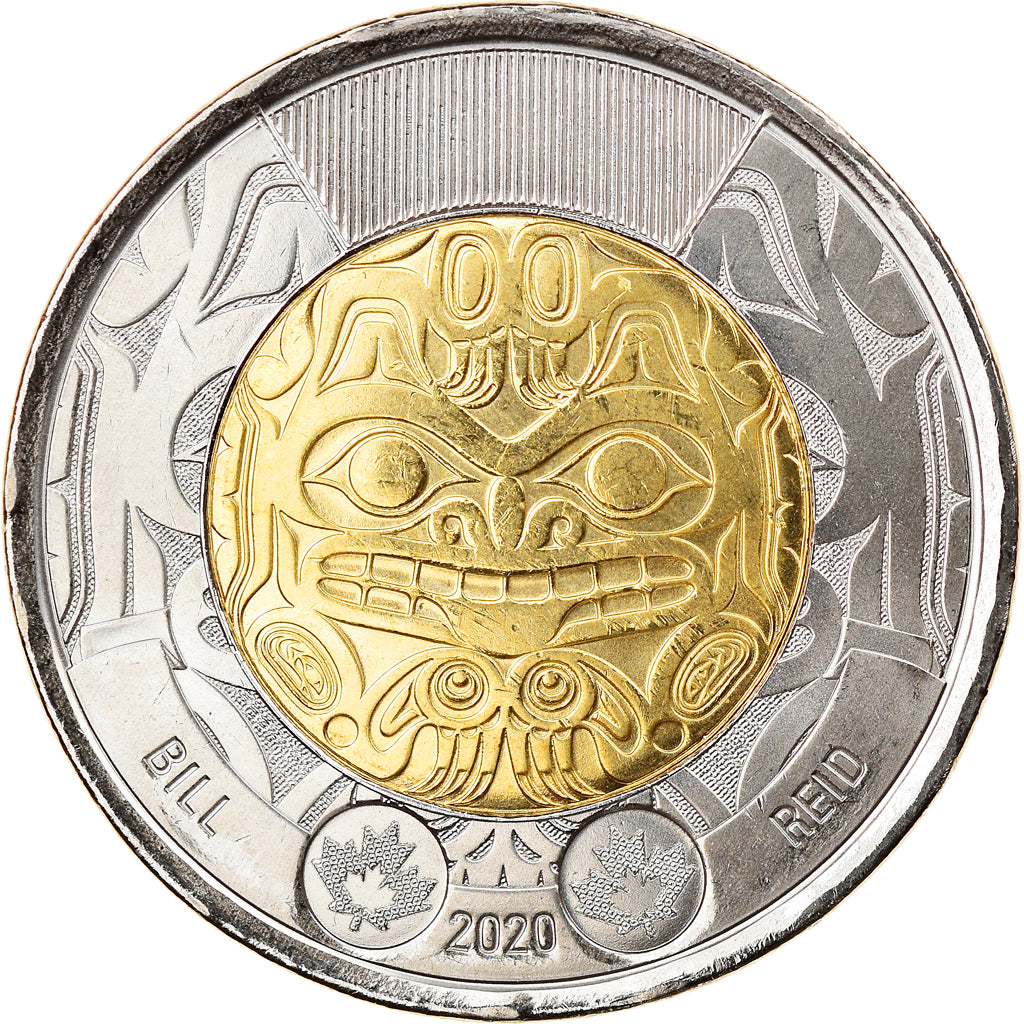Coin, Canada, Bill Reid, 2 Dollars, 2020, MS(63), Bi-Metallic